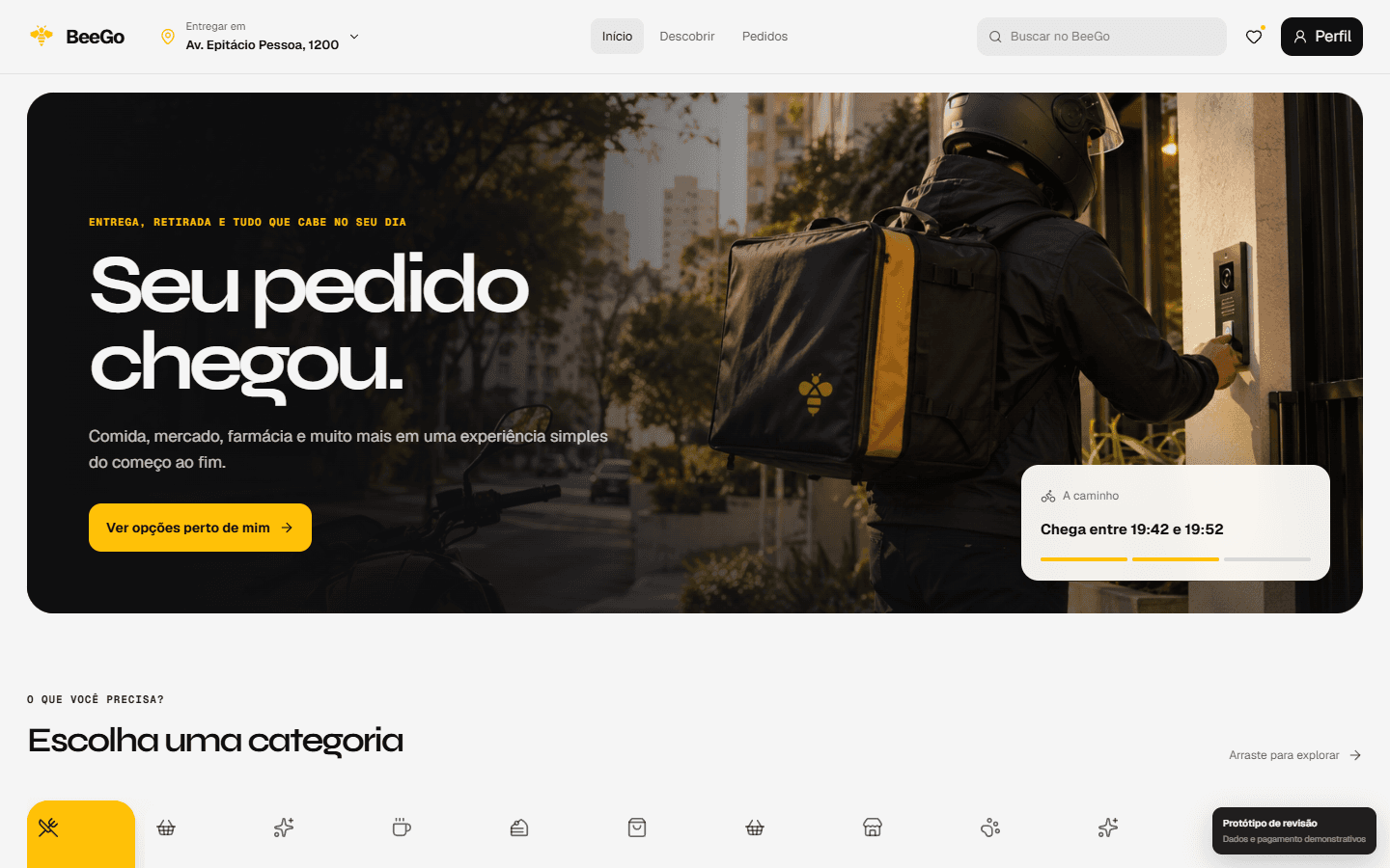 Aplicação da identidade BeeGo na experiência do cliente